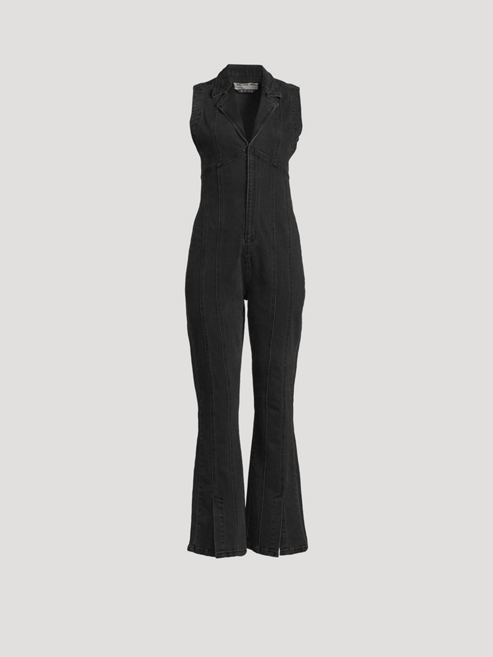 We The Free CRVY Ring The Alarm Denim Jumpsuit - black - Holt Renfrew